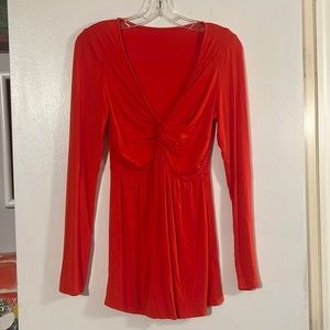 Rosebud orange longe sleeve tunic